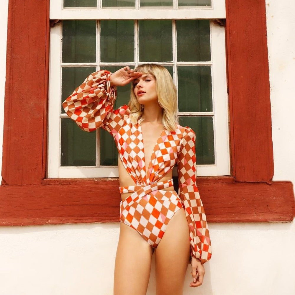Vintage Long Sleeve One Piece