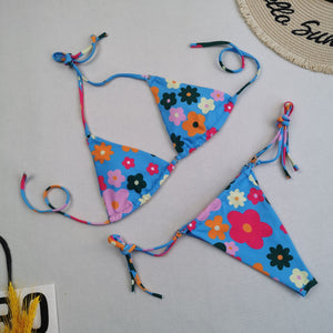 Floral String Bikini Set
