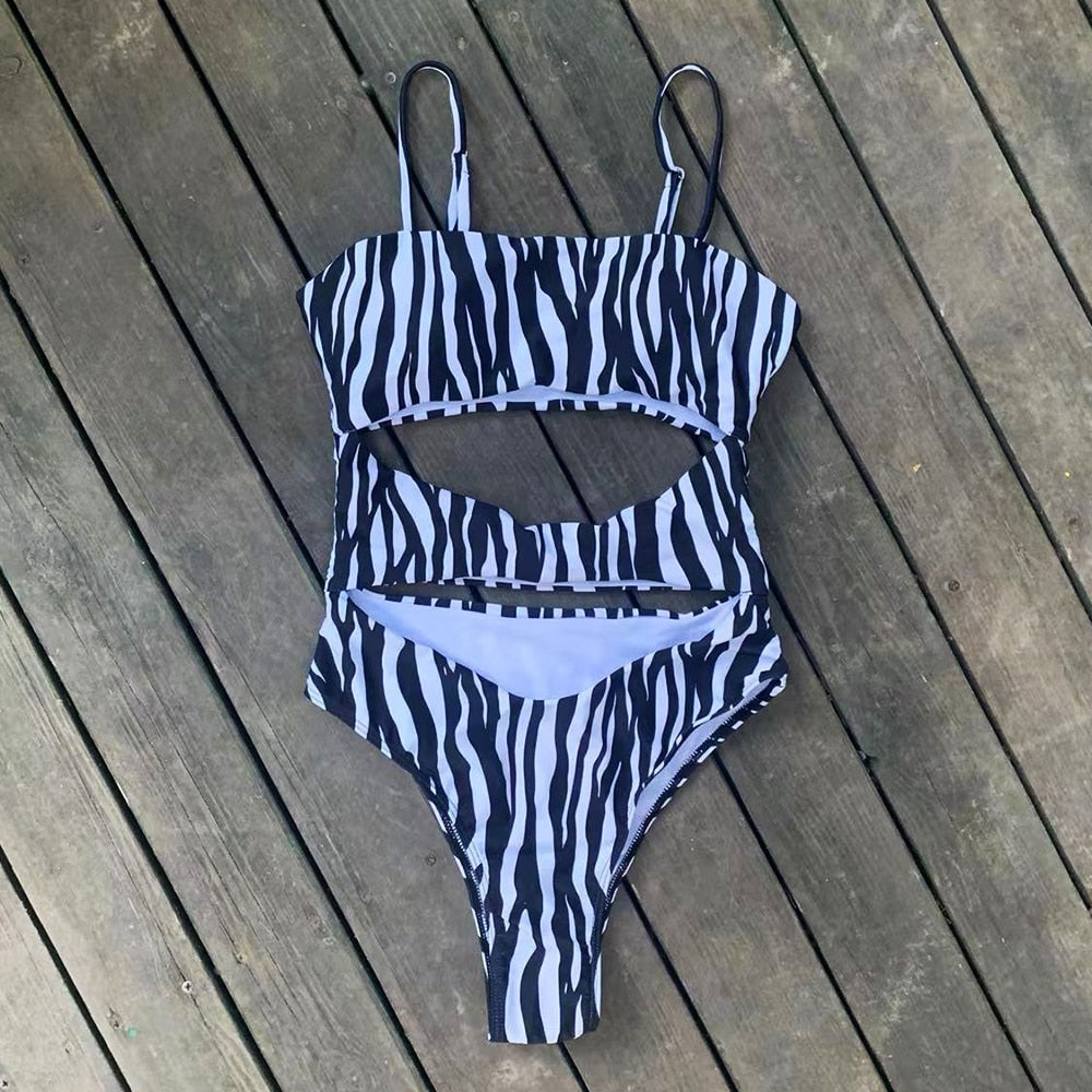 Zebra Monokini Swimsuit